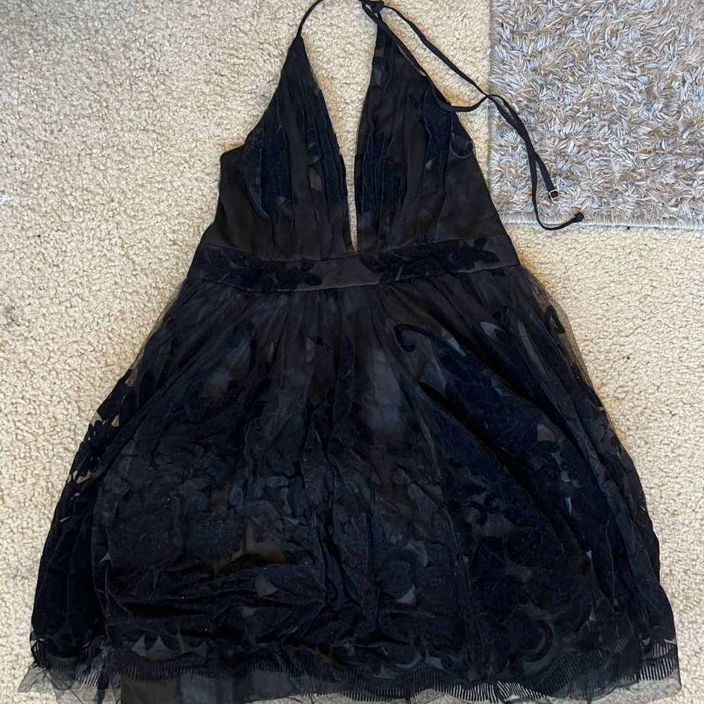 Black mini dress